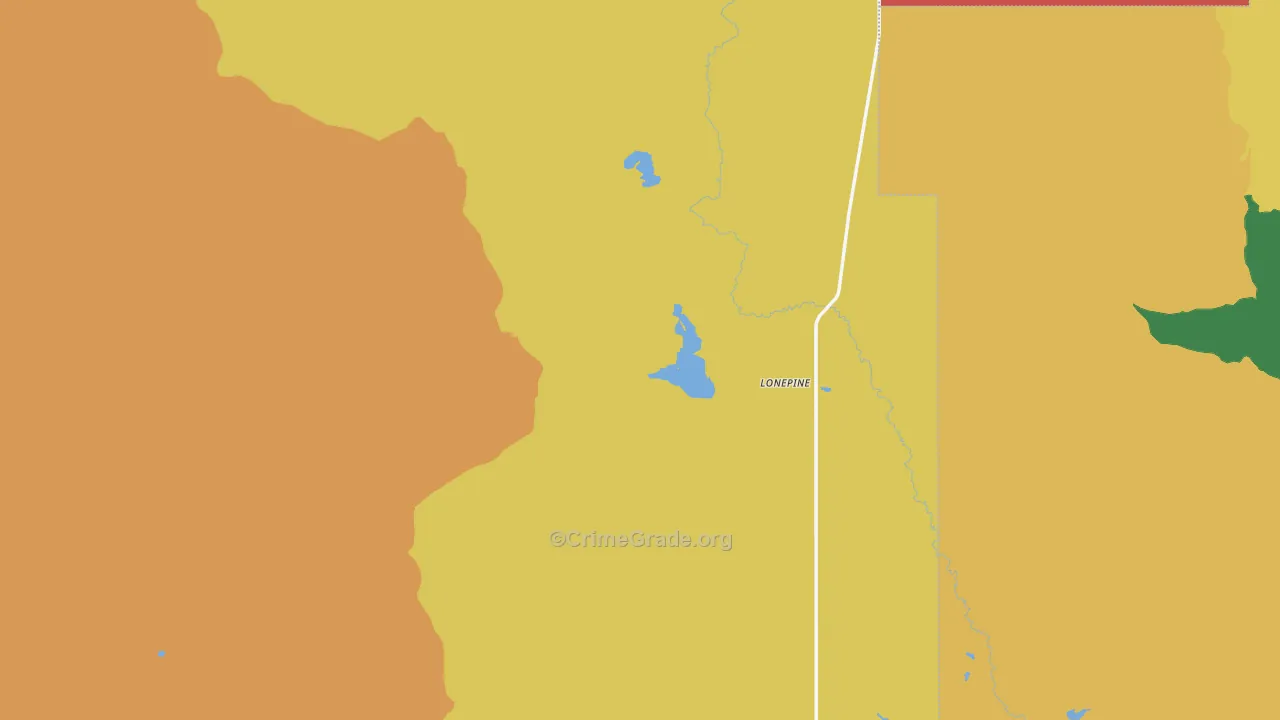 Lonepine, MT Map of Drug-Related Crime Rates