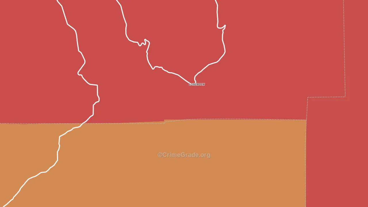 Lonerock, OR Map of Drug-Related Crime Rates