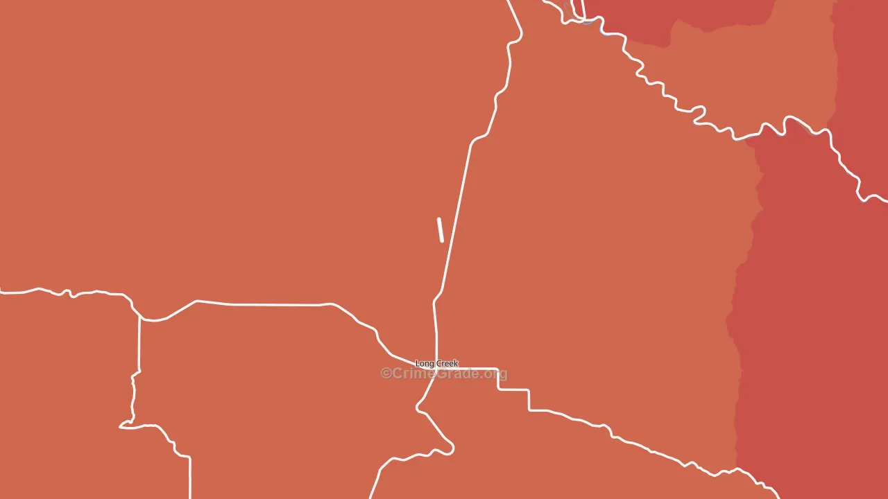 Long Creek, OR Map of Drug-Related Crime Rates