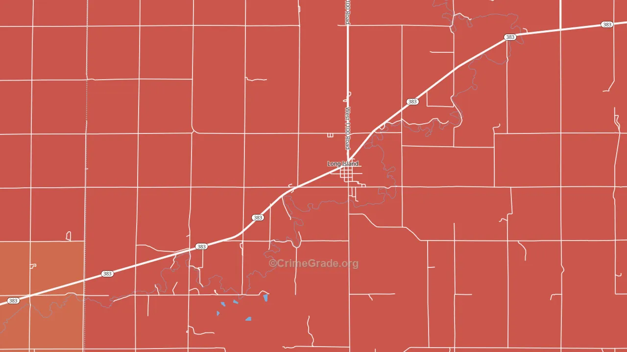 Long Island, KS Map of Drug-Related Crime Rates