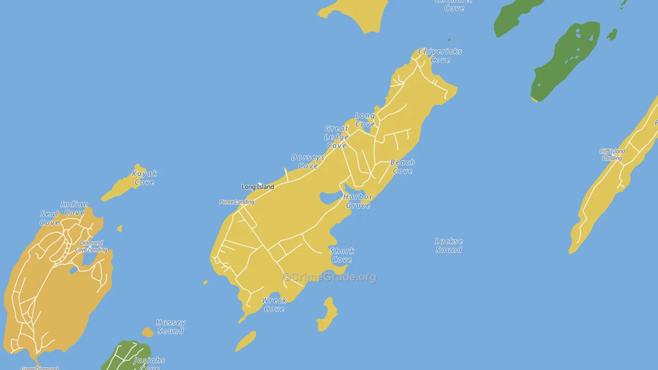 Long Island, ME Map of Drug-Related Crime Rates