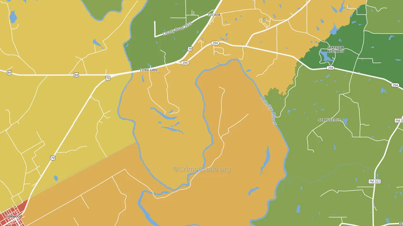 Long Lake, TX Map of Drug-Related Crime Rates