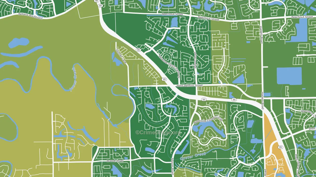 Long Meadow Farms, Richmond, TX Map of Drug-Related Crime Rates