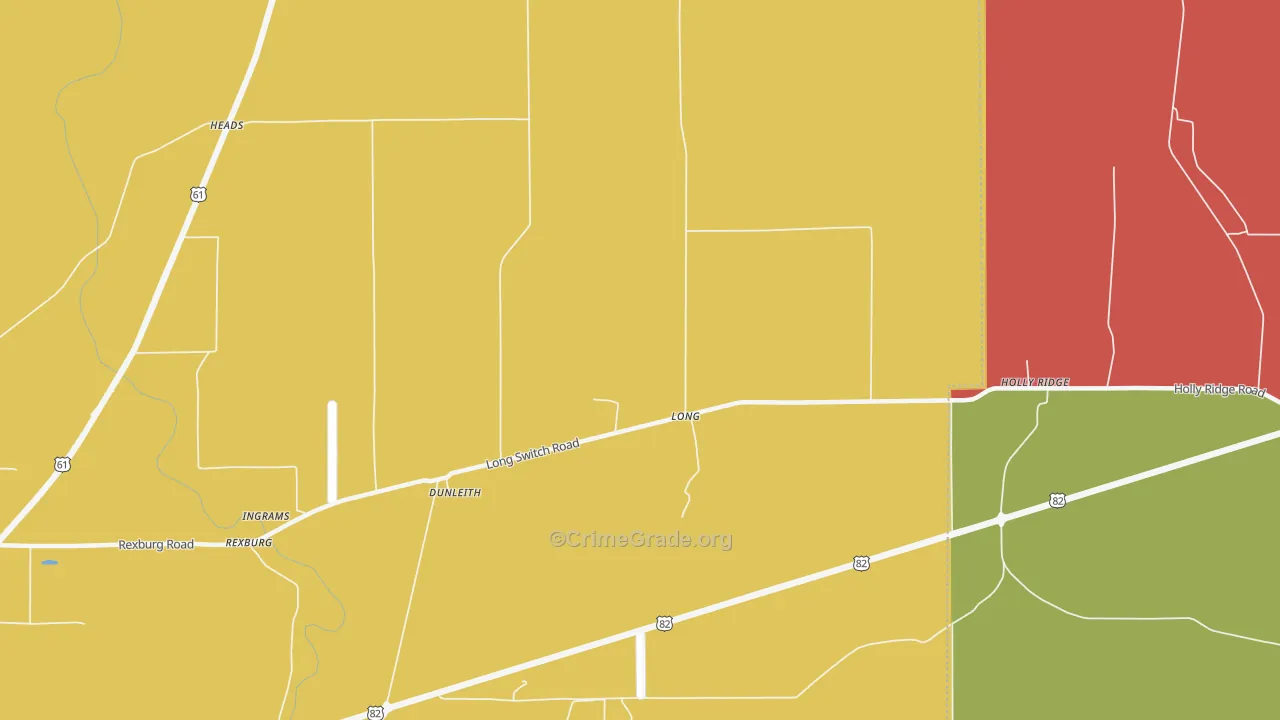 Long, MS Map of Drug-Related Crime Rates