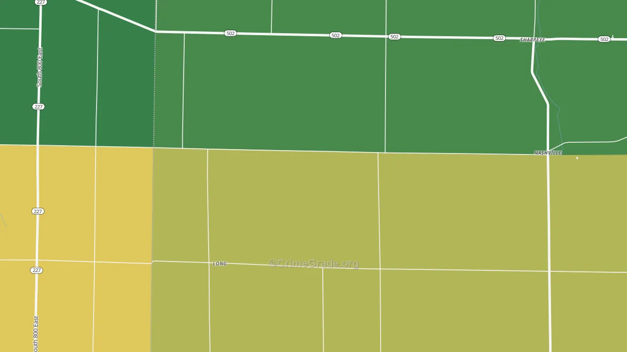 Long, OH Map of Drug-Related Crime Rates
