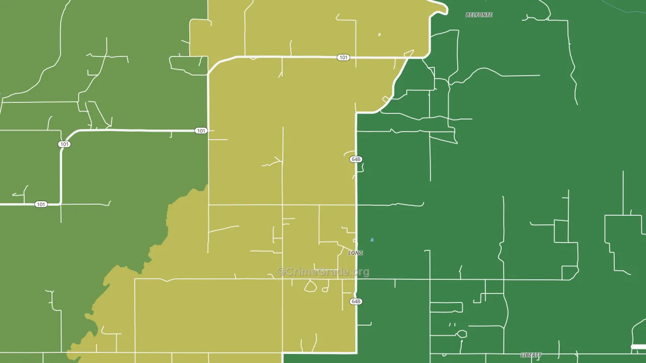 Long, OK Map of Drug-Related Crime Rates