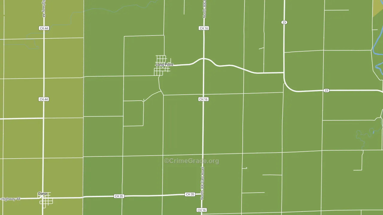 Long Point, IL Map of Drug-Related Crime Rates