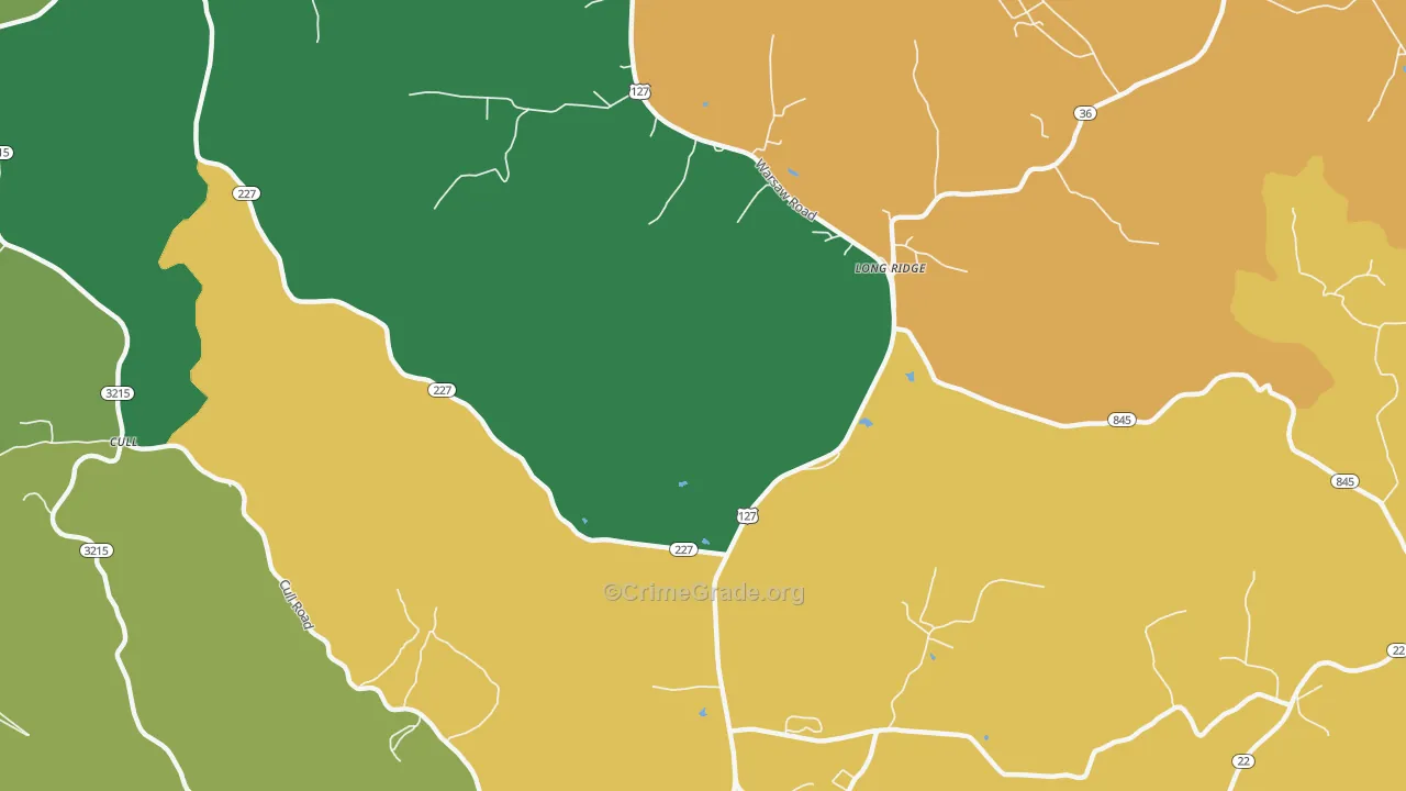 Long Ridge, KY Map of Drug-Related Crime Rates