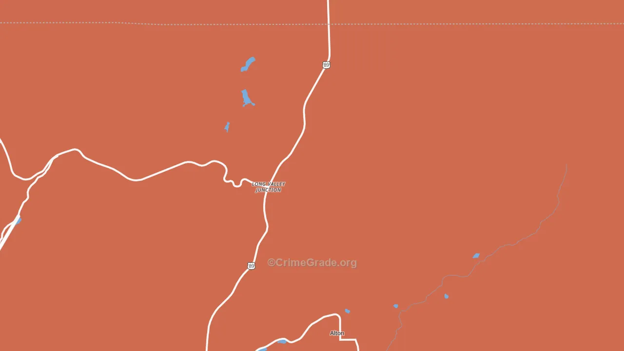 Long Valley Junction, UT Map of Drug-Related Crime Rates