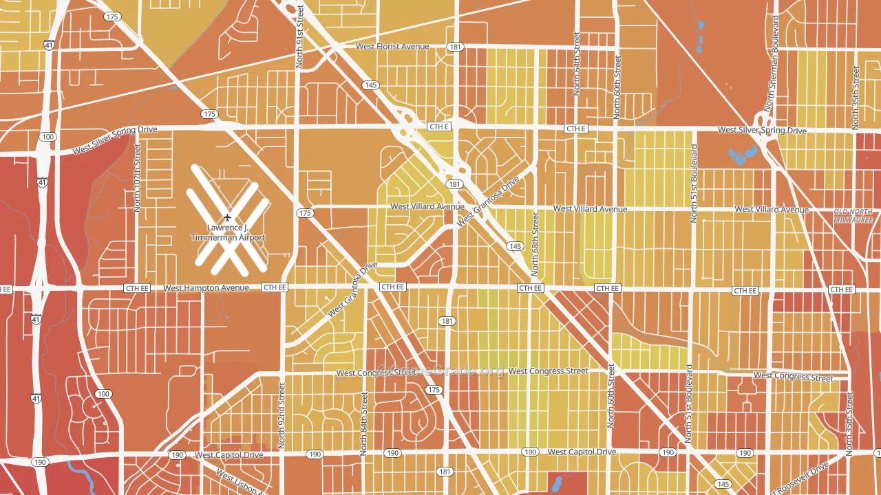 Long View, Milwaukee, WI Map of Drug-Related Crime Rates