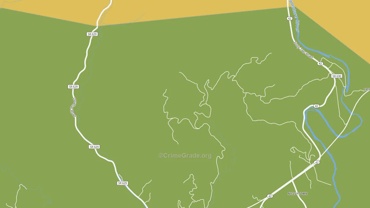 Longdale, VA Map of Drug-Related Crime Rates
