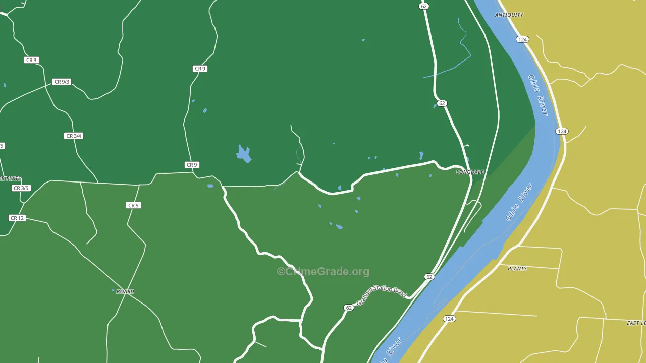 Longdale, WV Map of Drug-Related Crime Rates