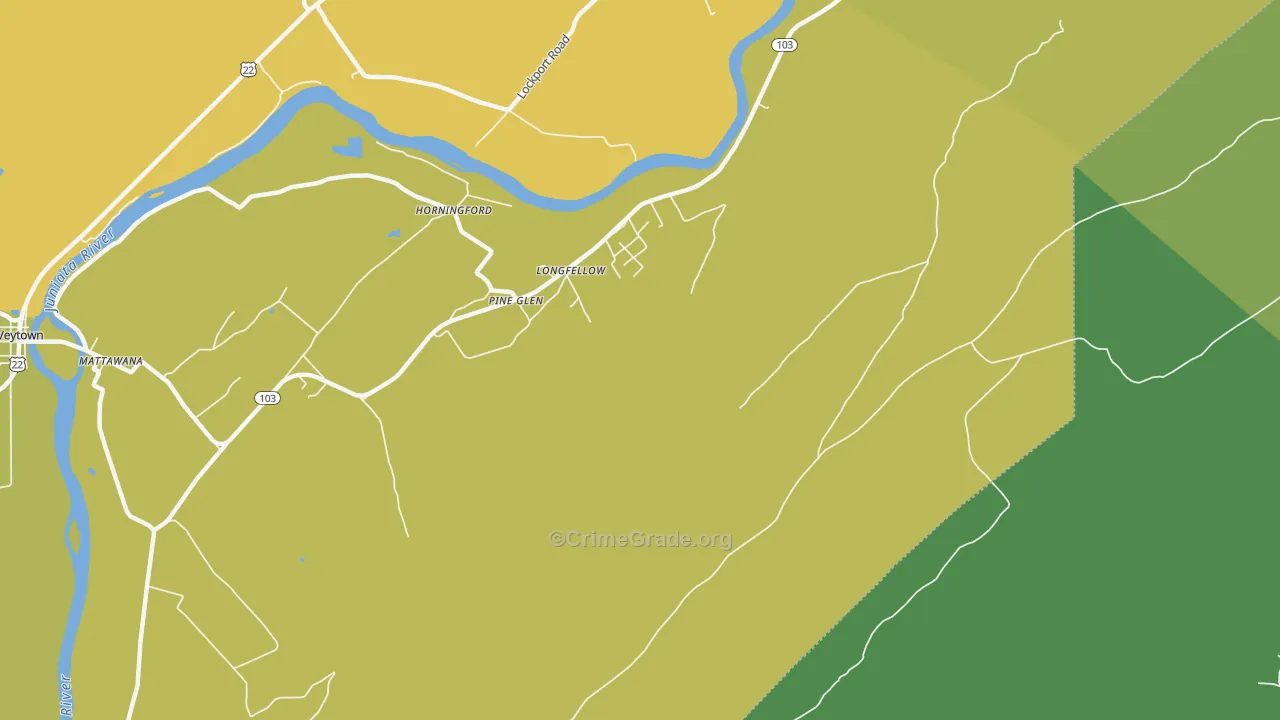 Longfellow, PA Map of Drug-Related Crime Rates