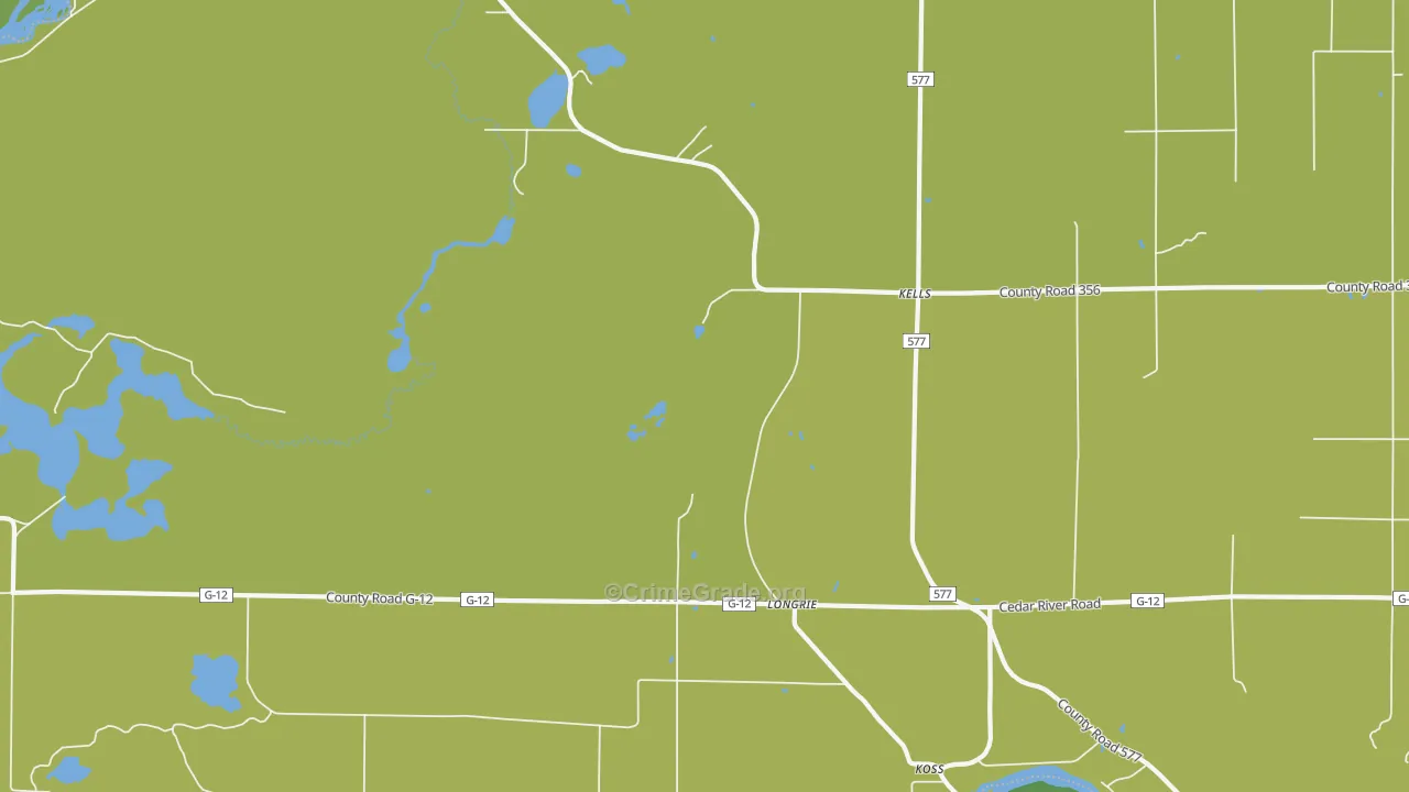 Longrie, MI Map of Drug-Related Crime Rates