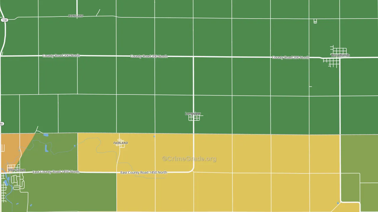 Longview, IL Map of Drug-Related Crime Rates