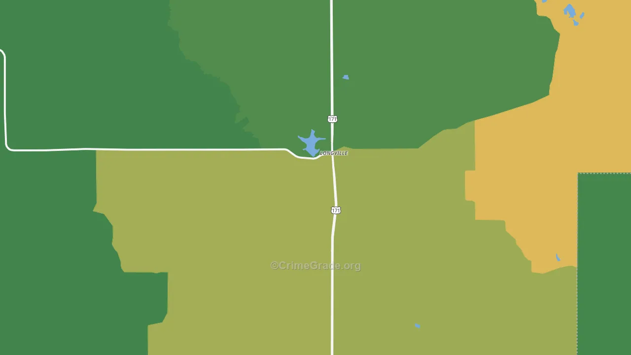 Longville, LA Map of Drug-Related Crime Rates