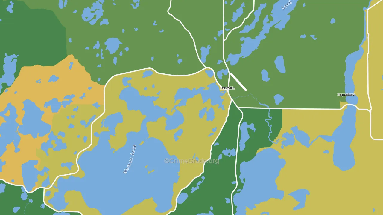 Longville, MN Map of Drug-Related Crime Rates