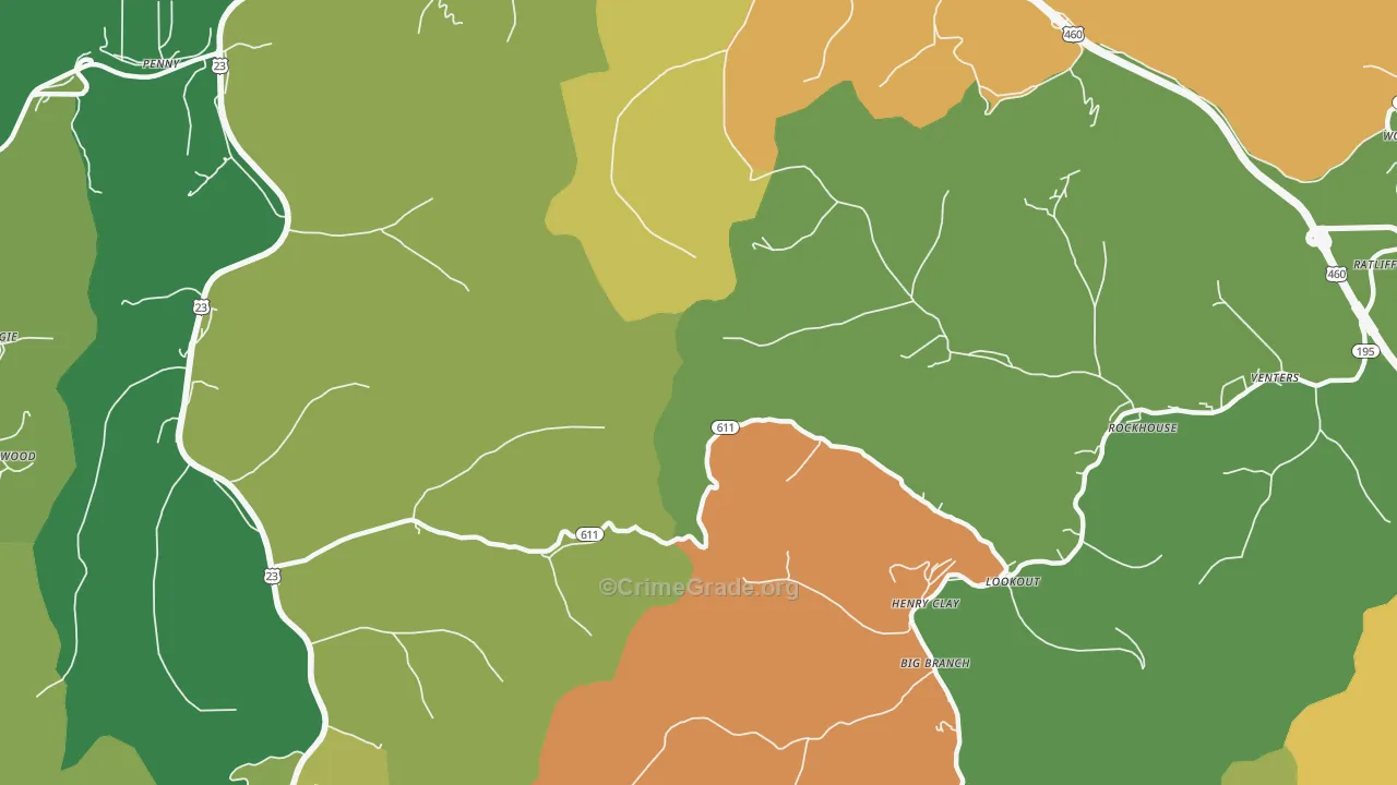 Lookout, KY Map of Drug-Related Crime Rates