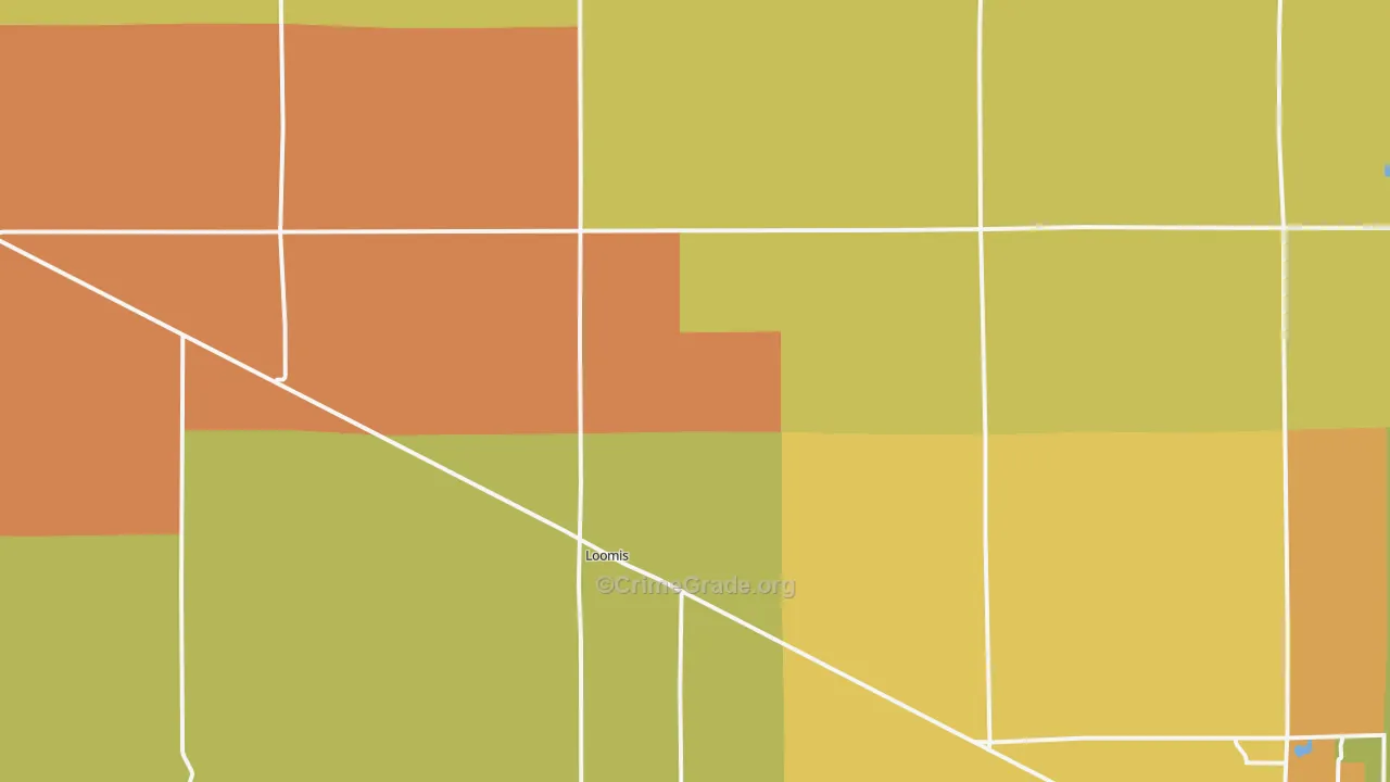 Loomis, NE Map of Drug-Related Crime Rates
