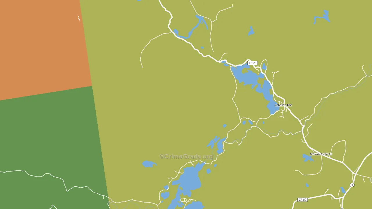 Loon Lake, NY Map of Drug-Related Crime Rates