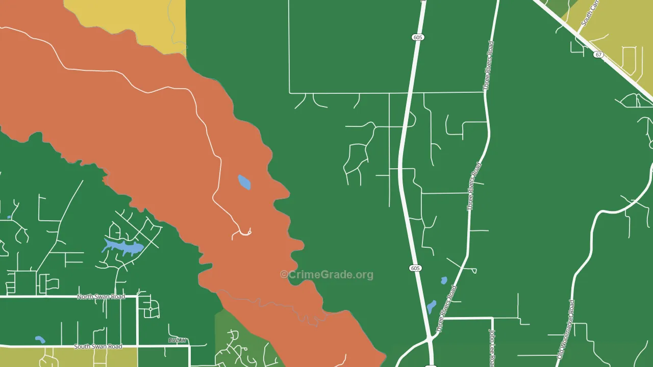 Loraine, MS Map of Drug-Related Crime Rates
