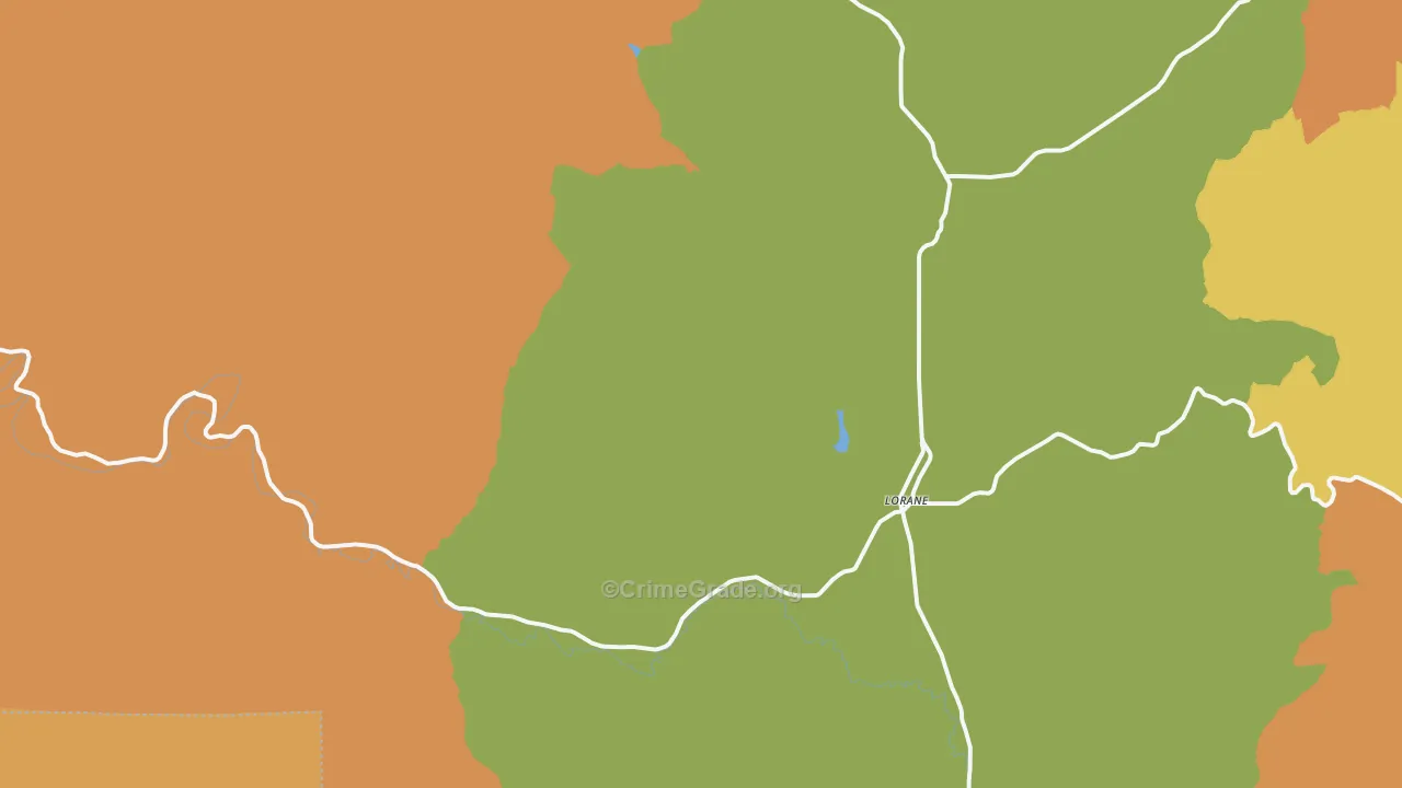 Lorane, OR Map of Drug-Related Crime Rates