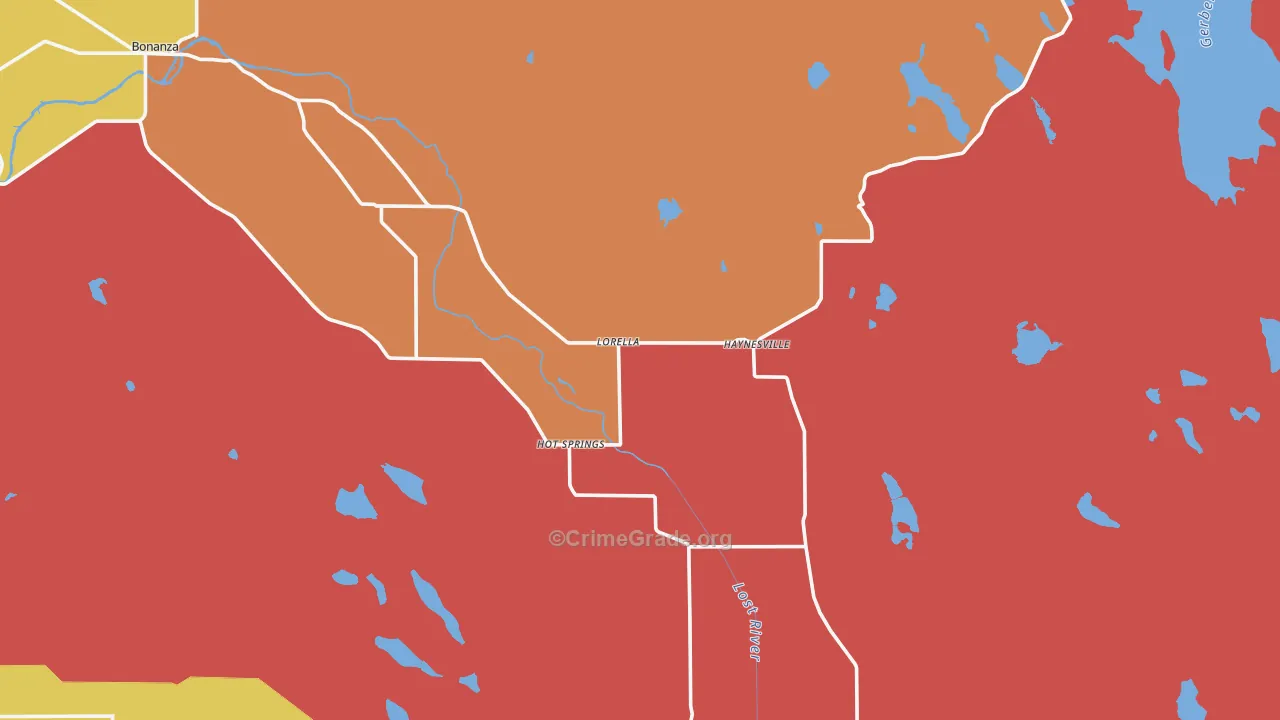 Lorella, OR Map of Drug-Related Crime Rates
