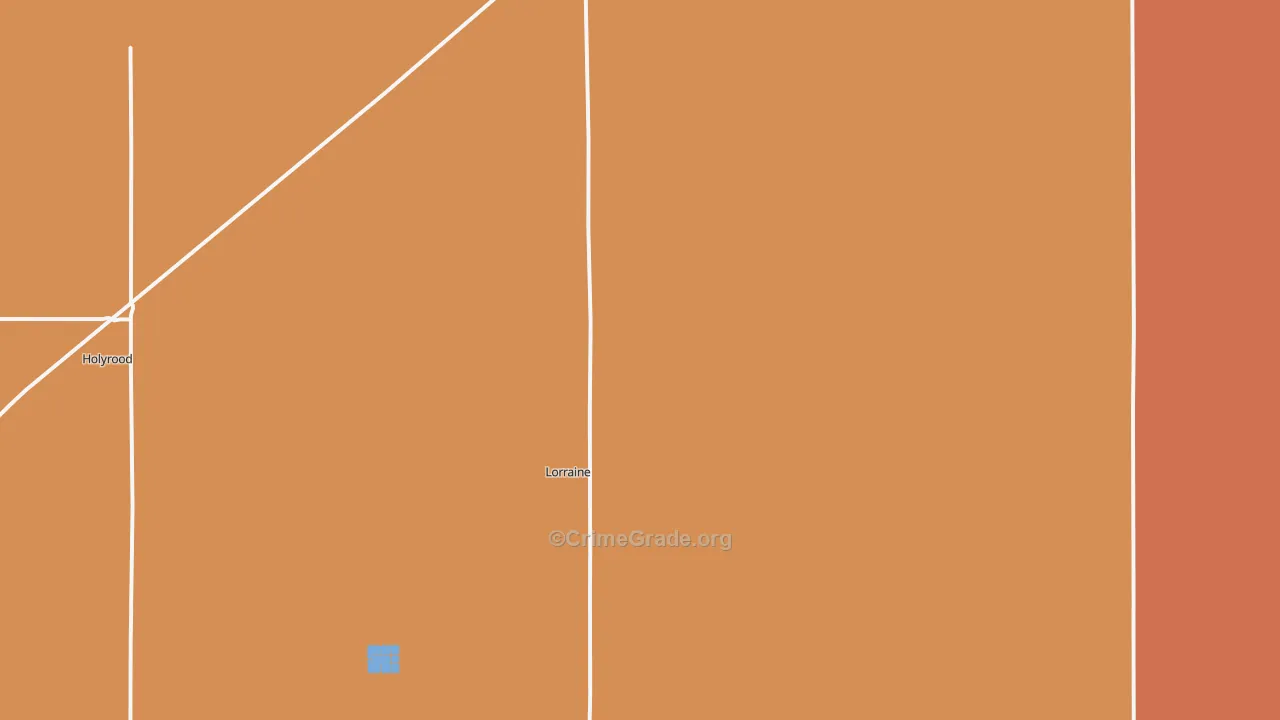 Lorraine, KS Map of Drug-Related Crime Rates