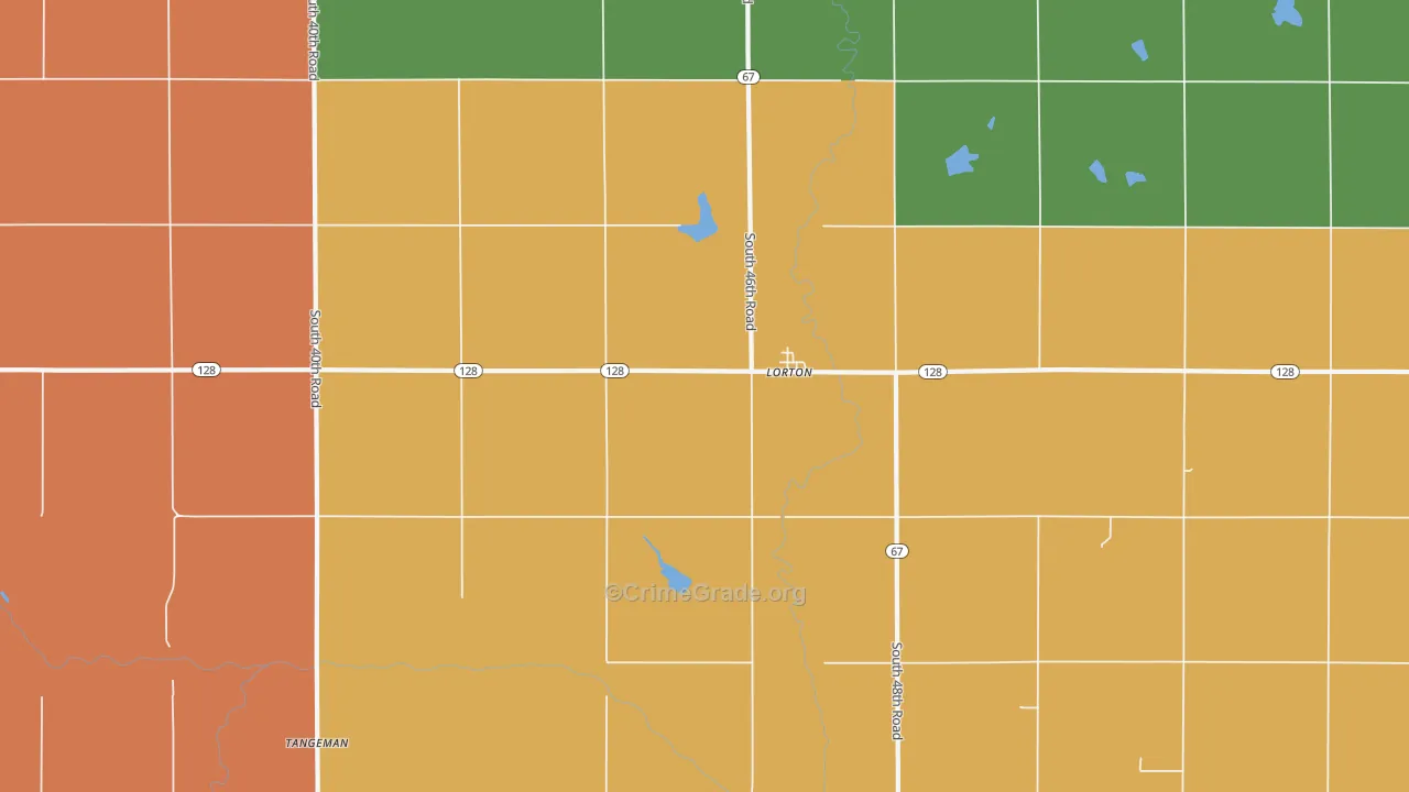 Lorton, NE Map of Drug-Related Crime Rates