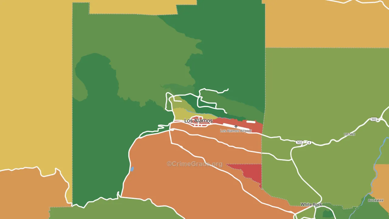 Los Alamos, NM Map of Drug-Related Crime Rates