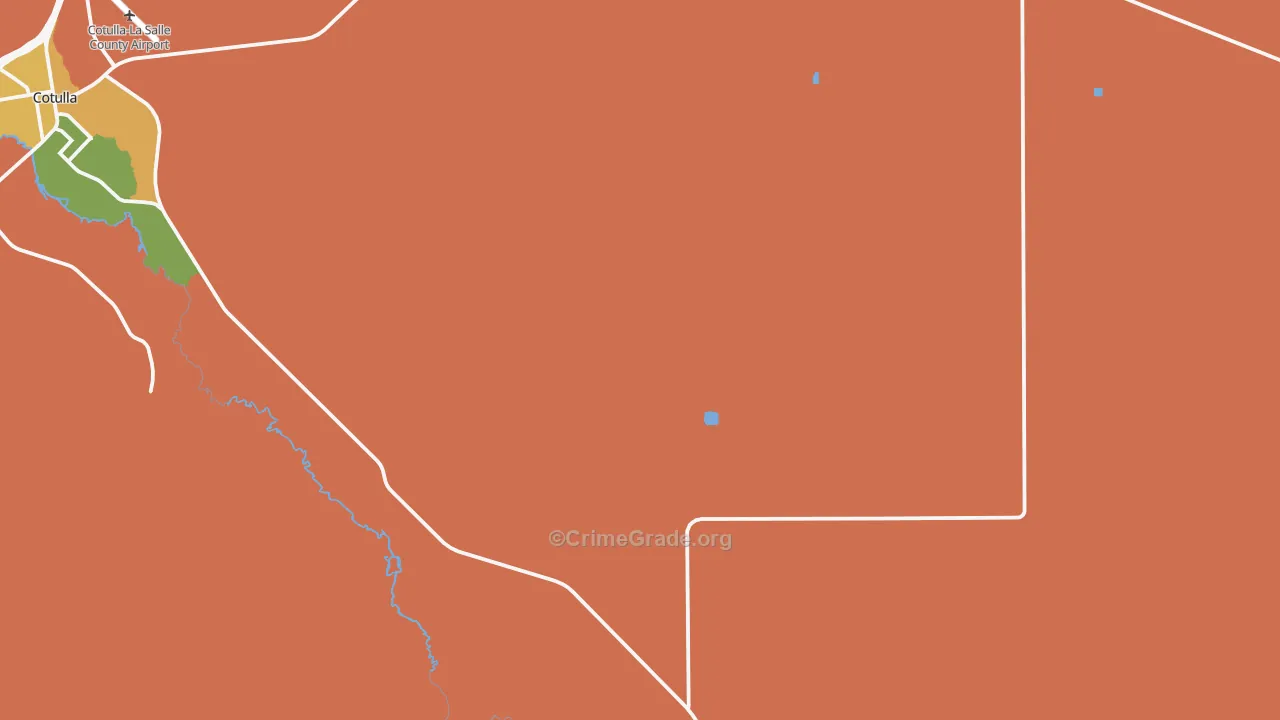 Los Angeles, TX Map of Drug-Related Crime Rates