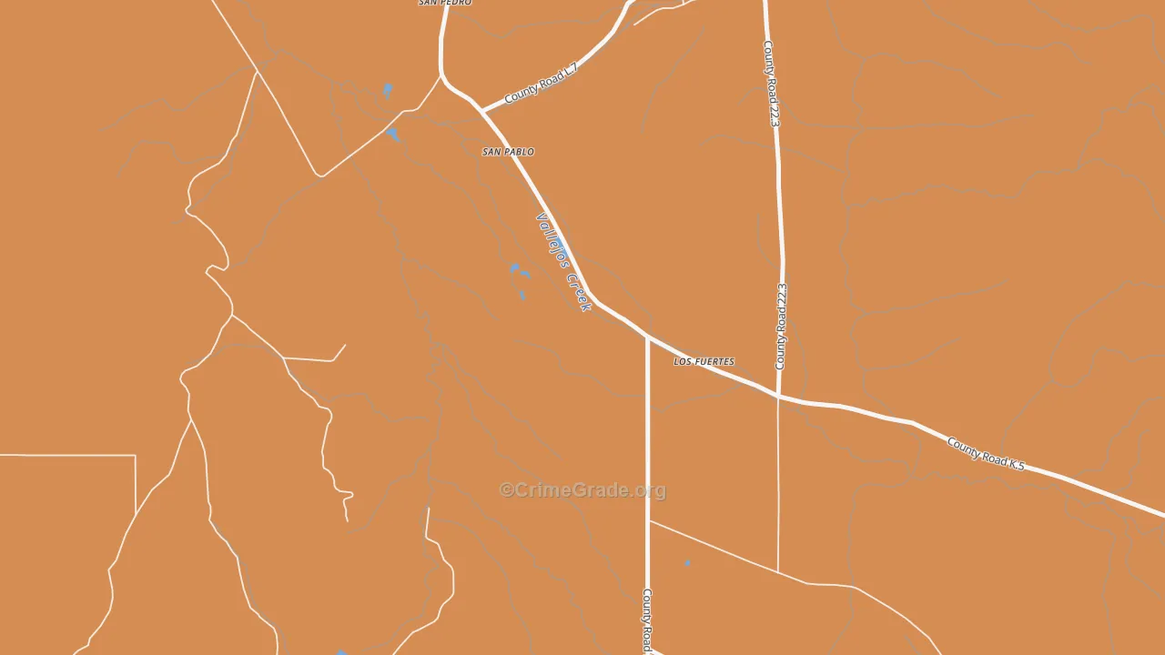 Los Fuertes, CO Map of Drug-Related Crime Rates