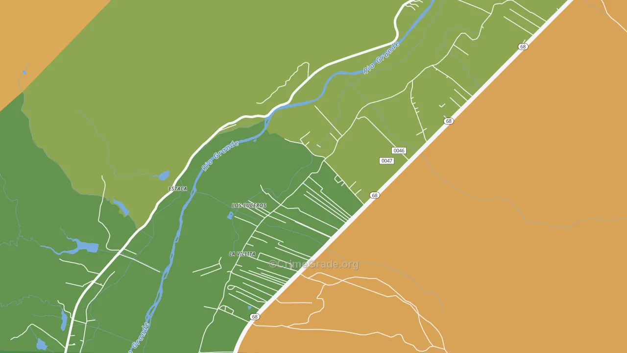 Los Luceros, NM Map of Drug-Related Crime Rates