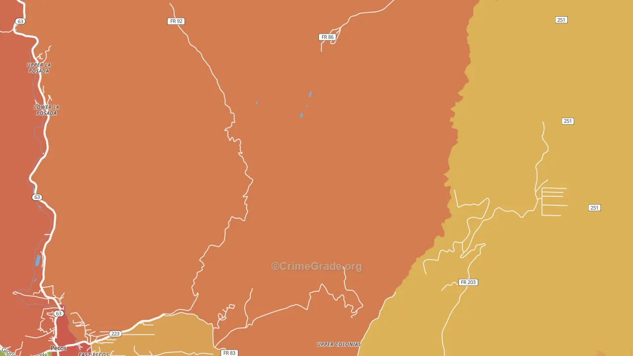 Los Pachecos, NM Map of Drug-Related Crime Rates