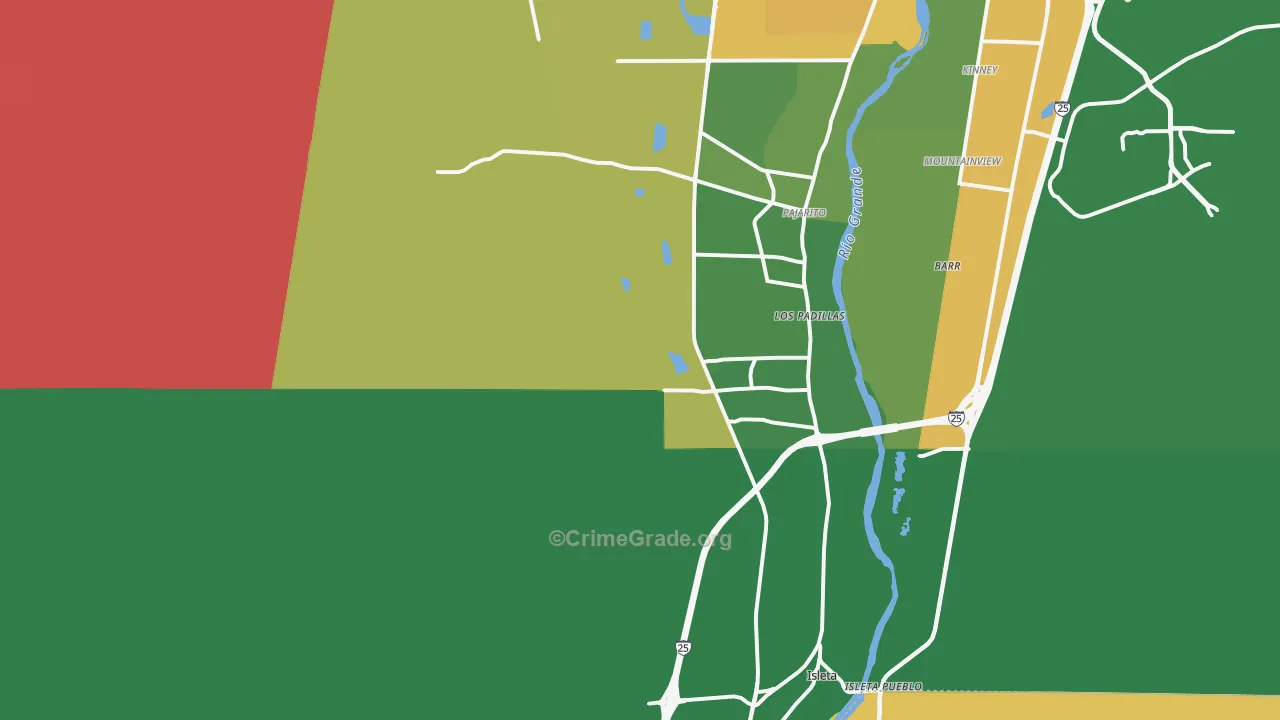 Los Padillas, NM Map of Drug-Related Crime Rates
