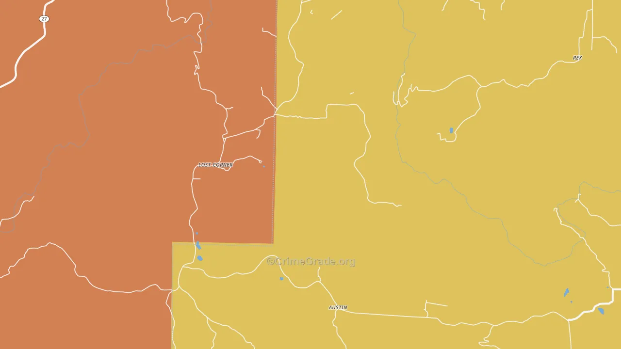 Lost Corner, AR Map of Drug-Related Crime Rates