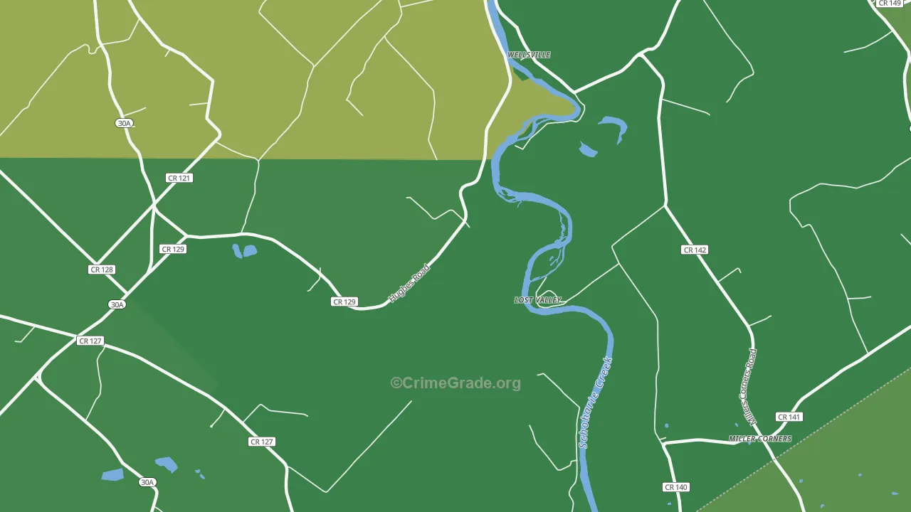 Lost Valley, NY Map of Drug-Related Crime Rates