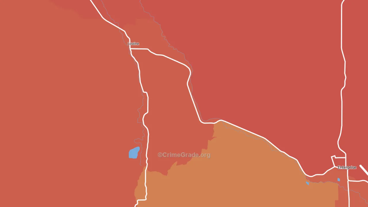 Lostine, OR Map of Drug-Related Crime Rates