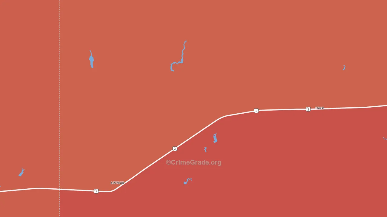 Lothair, MT Map of Drug-Related Crime Rates