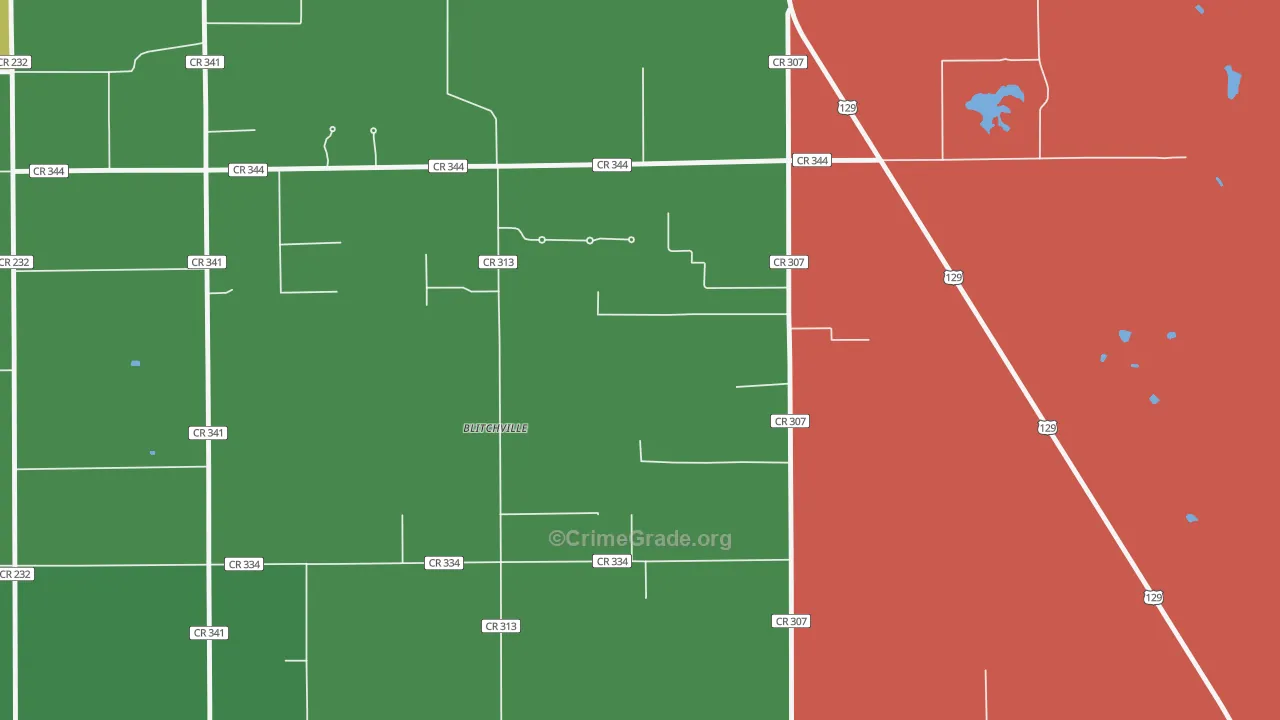 Lottieville, FL Map of Drug-Related Crime Rates