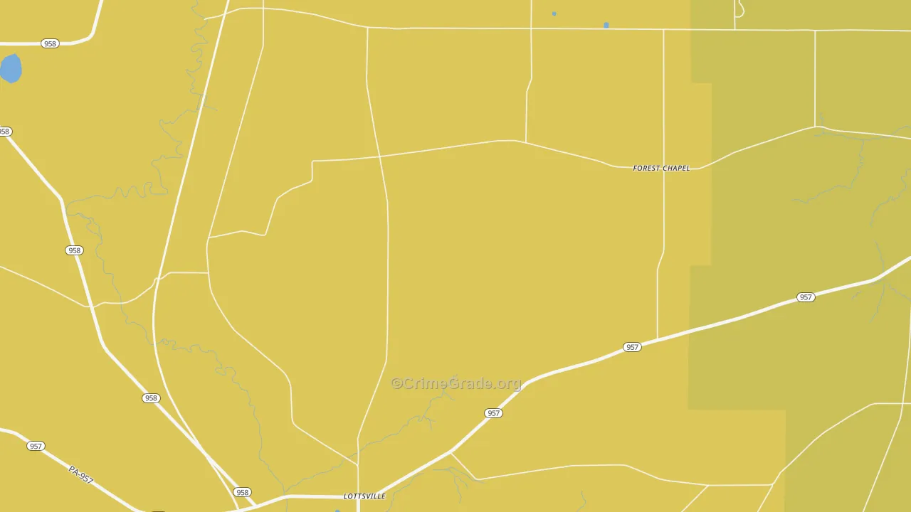 Lottsville, PA Map of Drug-Related Crime Rates