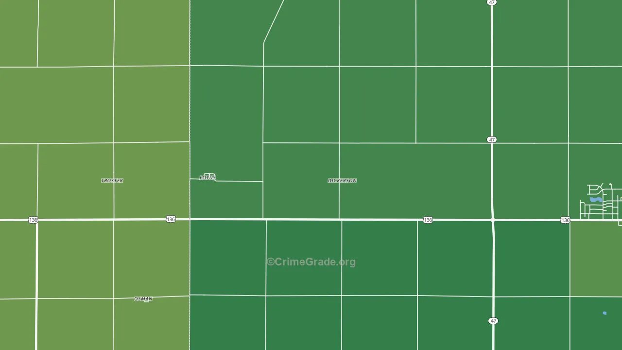 Lotus, IL Map of Drug-Related Crime Rates