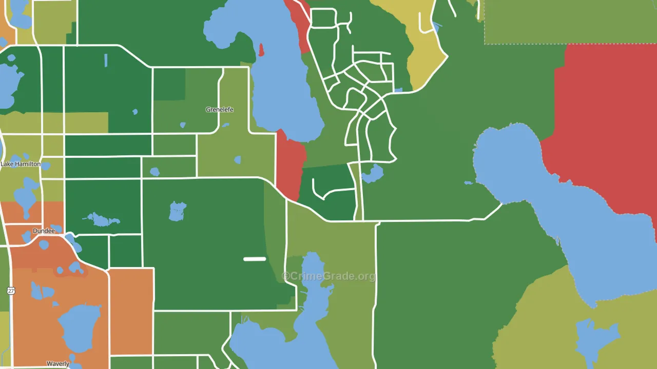 Loughman, FL Map of Drug-Related Crime Rates