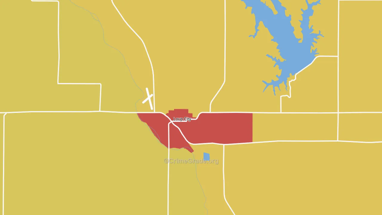 Loup City, NE Map of Drug-Related Crime Rates