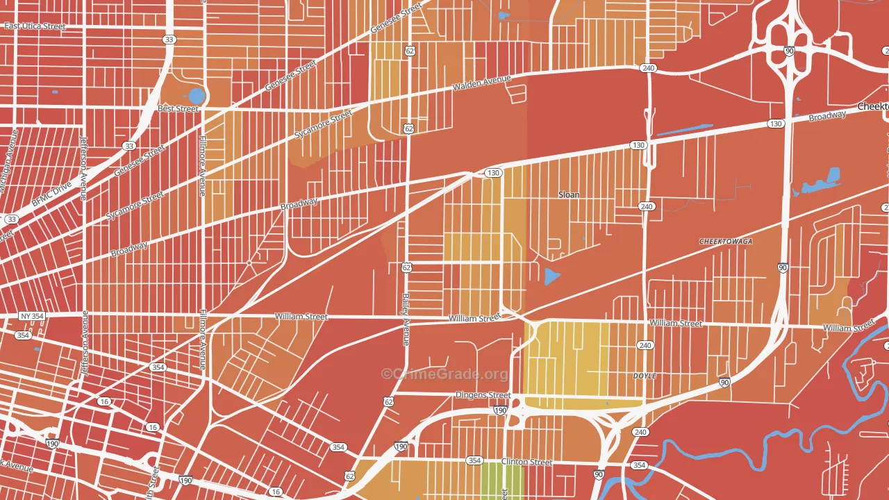 Lovejoy, Buffalo, NY Map of Drug-Related Crime Rates