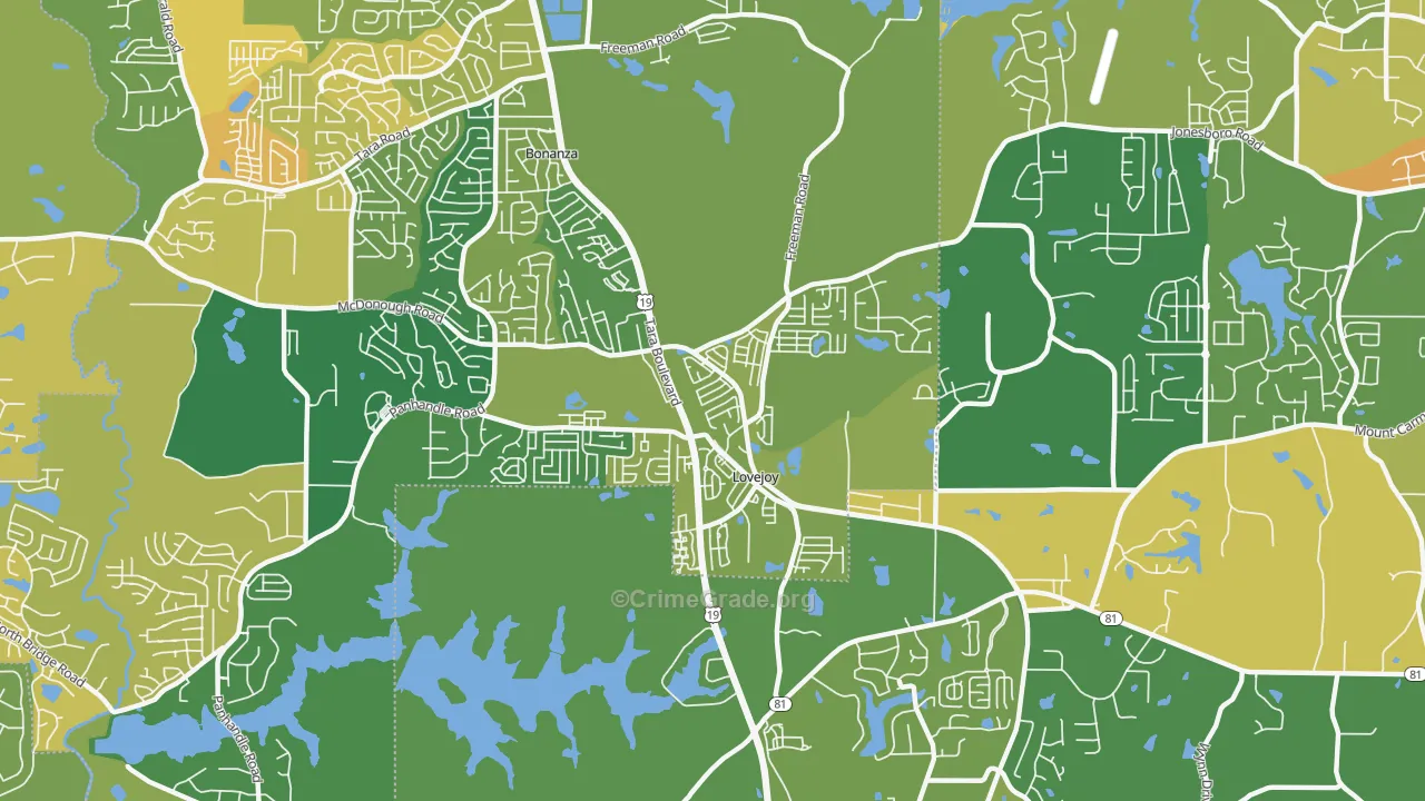 Lovejoy, GA Map of Drug-Related Crime Rates