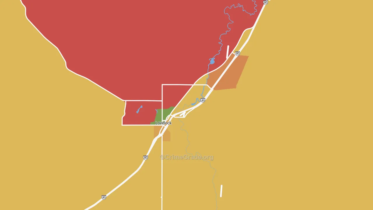 Lovelock, NV Map of Drug-Related Crime Rates