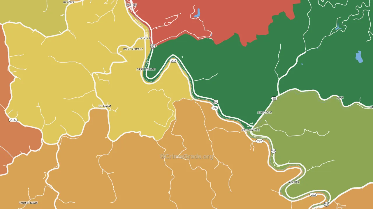 Lovely, KY Map of Drug-Related Crime Rates