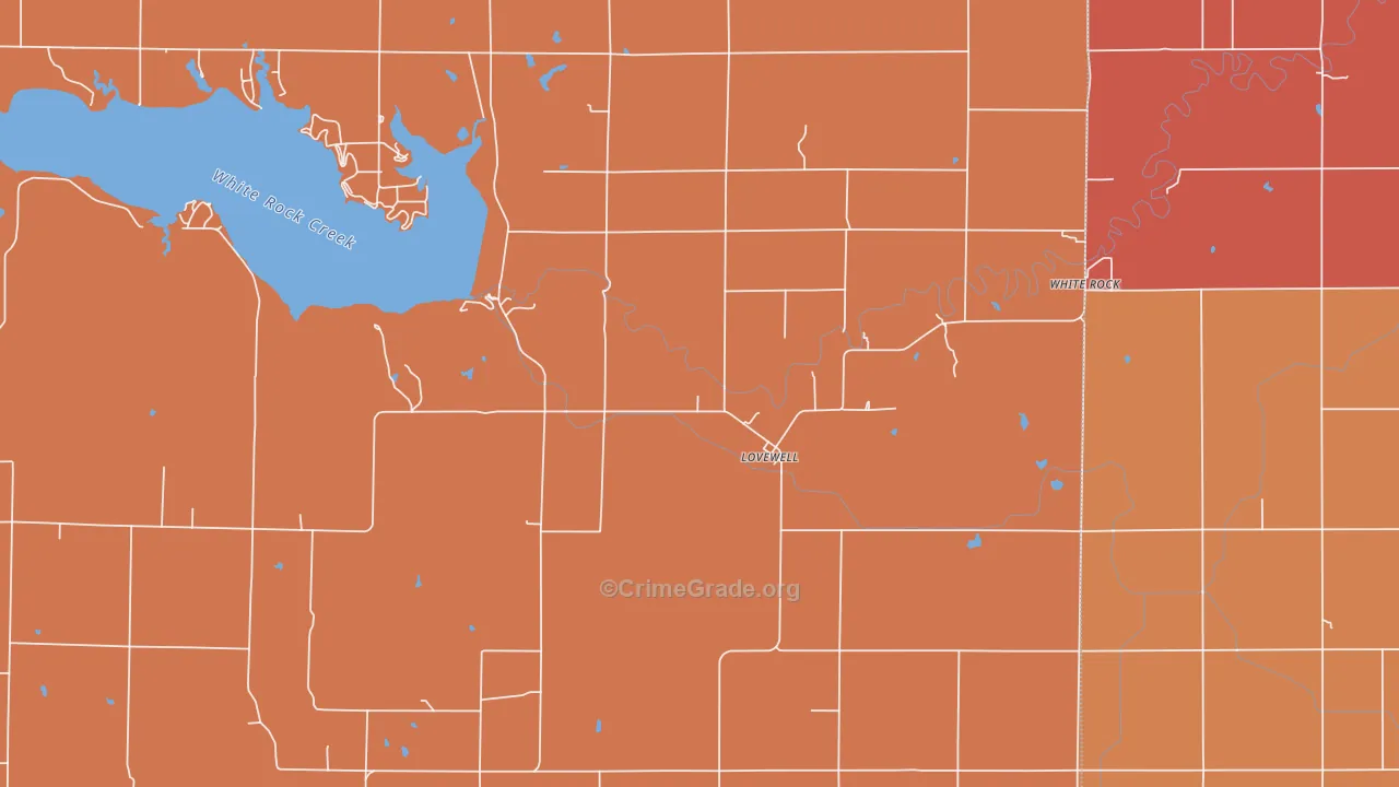 Lovewell, KS Map of Drug-Related Crime Rates