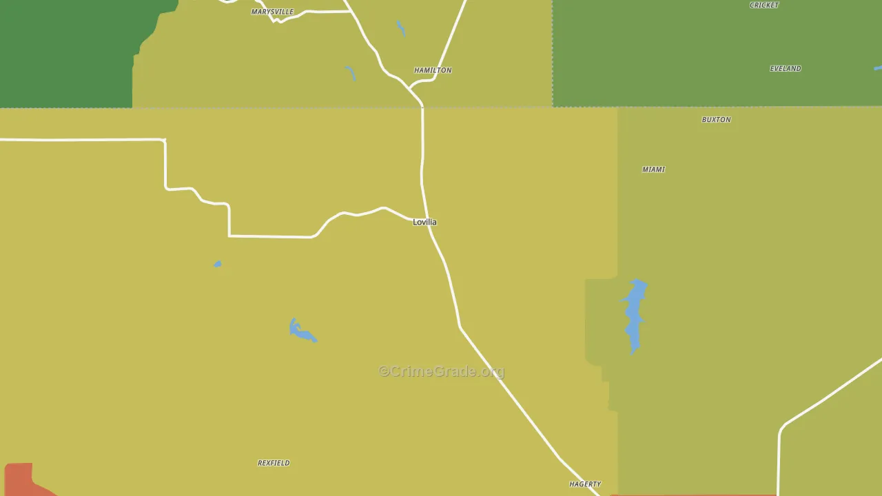 Lovilia, IA Map of Drug-Related Crime Rates